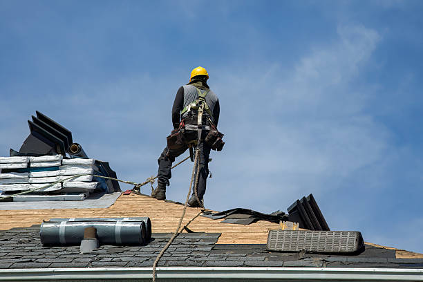 Professional Gutter Installation technician working in Port Charlotte, FL